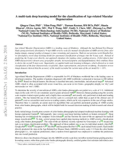 A multi-task deep learning model for the classification of Age-related
  Macular Degeneration
