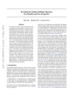 Revisiting the Softmax Bellman Operator: New Benefits and New
  Perspective