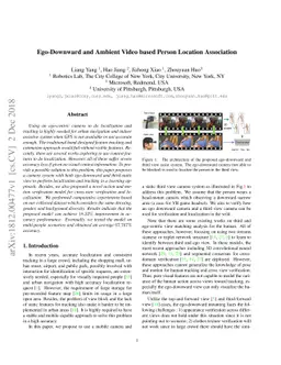 Ego-Downward and Ambient Video based Person Location Association