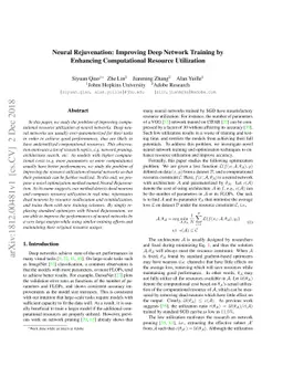 Neural Rejuvenation: Improving Deep Network Training by Enhancing
  Computational Resource Utilization
