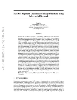 SUSAN: Segment Unannotated image Structure using Adversarial Network