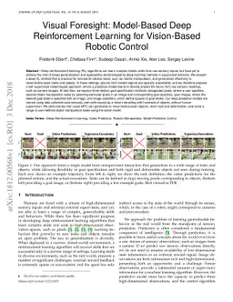 Visual Foresight: Model-Based Deep Reinforcement Learning for
  Vision-Based Robotic Control