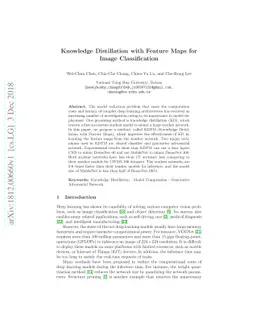 Knowledge Distillation with Feature Maps for Image Classification