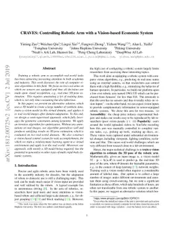 CRAVES: Controlling Robotic Arm with a Vision-based Economic System