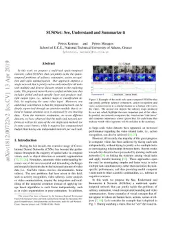 SUSiNet: See, Understand and Summarize it