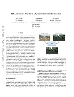 SPLAT: Semantic Pixel-Level Adaptation Transforms for Detection