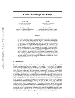 Context Encoding Chest X-rays