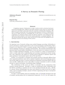 A Survey on Semantic Parsing