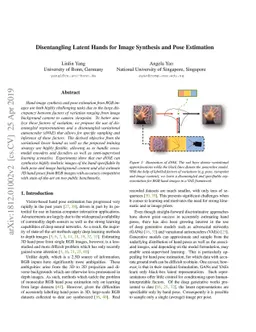Disentangling Latent Hands for Image Synthesis and Pose Estimation