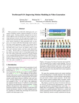 TwoStreamVAN: Improving Motion Modeling in Video Generation