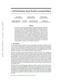 A Hybrid Instance-based Transfer Learning Method