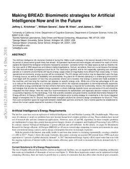 Making BREAD: Biomimetic strategies for Artificial Intelligence Now and
  in the Future