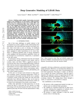 Deep Generative Modeling of LiDAR Data