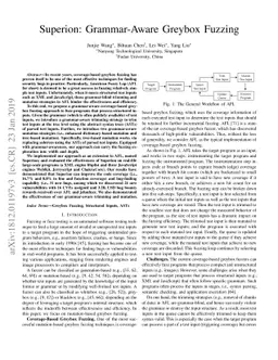 Superion: Grammar-Aware Greybox Fuzzing