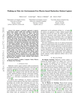 Walking on Thin Air: Environment-Free Physics-based Markerless Motion
  Capture