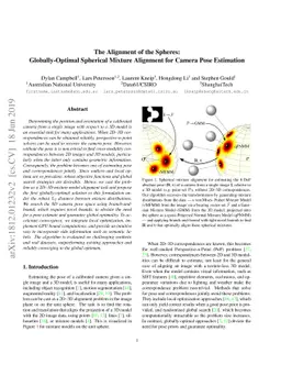 The Alignment of the Spheres: Globally-Optimal Spherical Mixture
  Alignment for Camera Pose Estimation