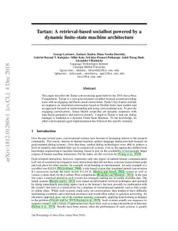 Tartan: A retrieval-based socialbot powered by a dynamic finite-state
  machine architecture