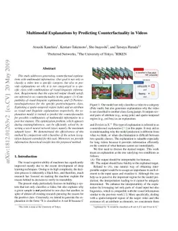 Multimodal Explanations by Predicting Counterfactuality in Videos