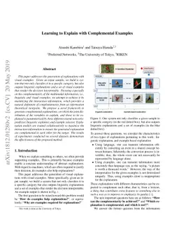 Learning to Explain with Complemental Examples