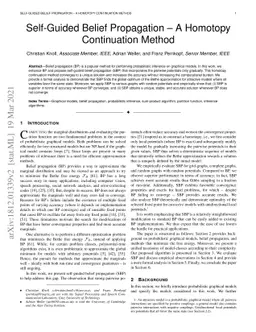 Self-Guided Belief Propagation -- A Homotopy Continuation Method