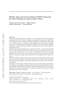Weakly Supervised Convolutional LSTM Approach for Tool Tracking in
  Laparoscopic Videos