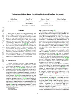 Estimating 6D Pose From Localizing Designated Surface Keypoints