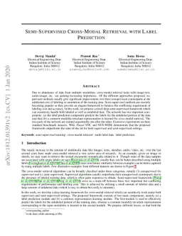 Semi-Supervised Cross-Modal Retrieval with Label Prediction
