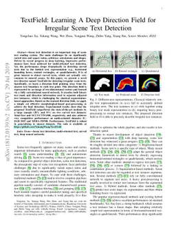 TextField: Learning A Deep Direction Field for Irregular Scene Text
  Detection