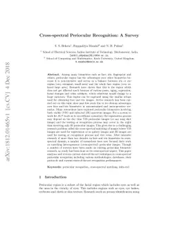 Cross-spectral Periocular Recognition: A Survey