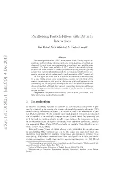 Parallelising Particle Filters with Butterfly Interactions
