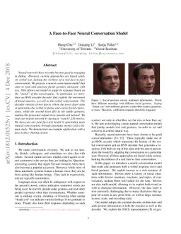 A Face-to-Face Neural Conversation Model