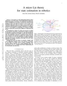 A micro Lie theory for state estimation in robotics