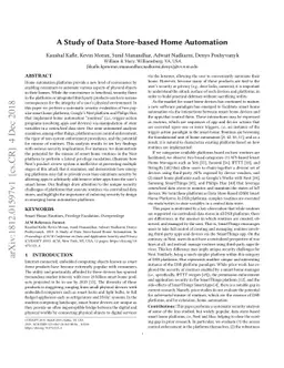 A Study of Data Store-based Home Automation