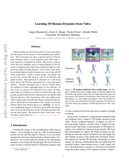 Learning 3D Human Dynamics from Video