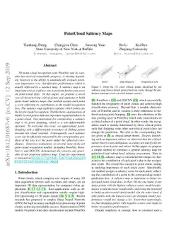 PointCloud Saliency Maps