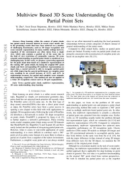 Multiview Based 3D Scene Understanding On Partial Point Sets