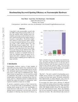 Benchmarking Keyword Spotting Efficiency on Neuromorphic Hardware