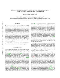 Domain Mismatch Robust Acoustic Scene Classification using Channel
  Information Conversion