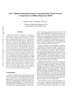 ECC: Platform-Independent Energy-Constrained Deep Neural Network
  Compression via a Bilinear Regression Model