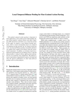 Local Temporal Bilinear Pooling for Fine-grained Action Parsing