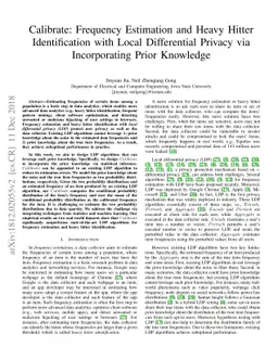 Calibrate: Frequency Estimation and Heavy Hitter Identification with
  Local Differential Privacy via Incorporating Prior Knowledge