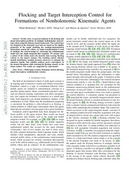 Flocking and Target Interception Control for Formations of Nonholonomic
  Kinematic Agents