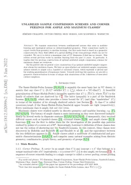 Unlabeled sample compression schemes and corner peelings for ample and
  maximum classes