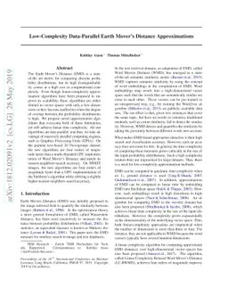 Low-Complexity Data-Parallel Earth Mover's Distance Approximations