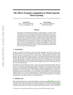 The effects of negative adaptation in Model-Agnostic Meta-Learning