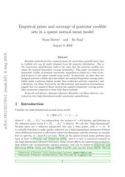 Empirical priors and coverage of posterior credible sets in a sparse
  normal mean model