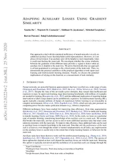 Adapting Auxiliary Losses Using Gradient Similarity