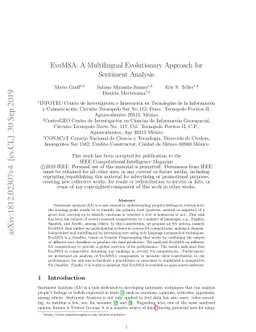 EvoMSA: A Multilingual Evolutionary Approach for Sentiment Analysis