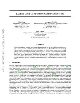 Layer Flexible Adaptive Computational Time