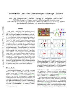 Counterfactual Critic Multi-Agent Training for Scene Graph Generation